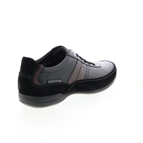 Mephisto Renzo Mens Black Leather Lace Up Lifestyle Sneakers Shoes