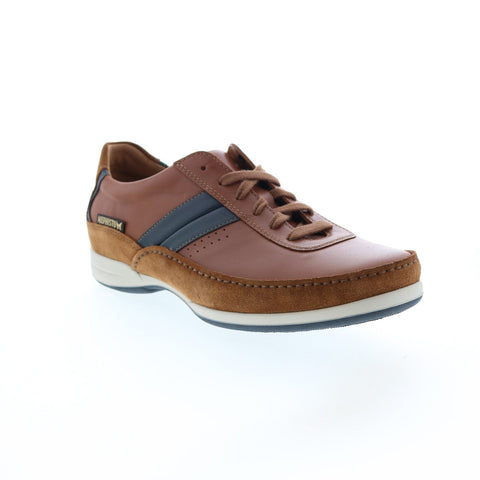 Mephisto Renzo Mens Brown Leather Lace Up Lifestyle Sneakers Shoes