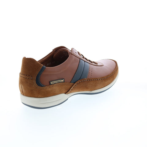 Mephisto Renzo Mens Brown Leather Lace Up Lifestyle Sneakers Shoes