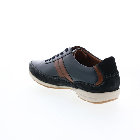 Mephisto Renzo Mens Blue Leather Lace Up Lifestyle Sneakers Shoes