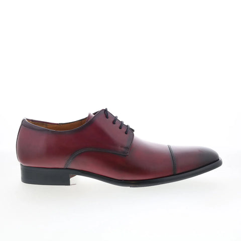 Mezlan Republic 19351 Mens Red Leather Oxfords & Lace Ups Cap Toe Shoes