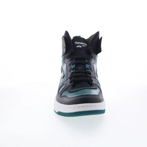 Reebok Resonator Mid Mens Green Leather Lace Up Athletic Basketball Shoes