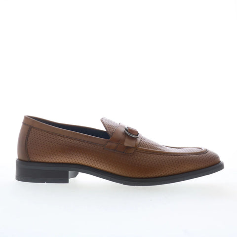 Steve Madden Respin Mens Brown Leather Loafers & Slip Ons Casual Shoes