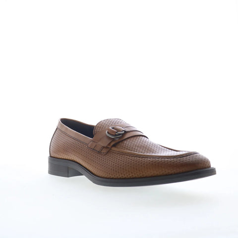 Steve Madden Respin Mens Brown Leather Loafers & Slip Ons Casual Shoes
