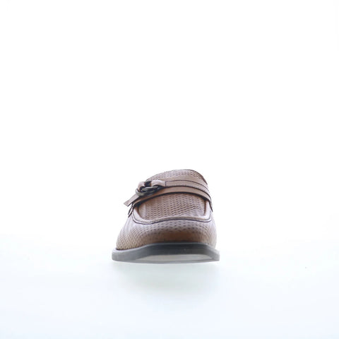 Steve Madden Respin Mens Brown Leather Loafers & Slip Ons Casual Shoes