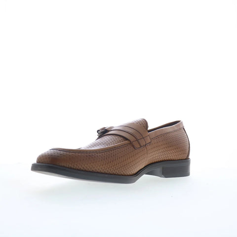 Steve Madden Respin Mens Brown Leather Loafers & Slip Ons Casual Shoes