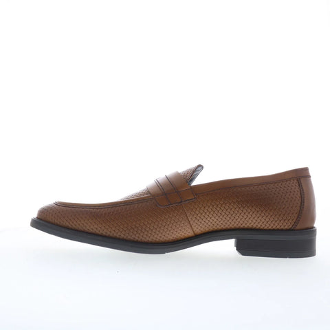 Steve Madden Respin Mens Brown Leather Loafers & Slip Ons Casual Shoes