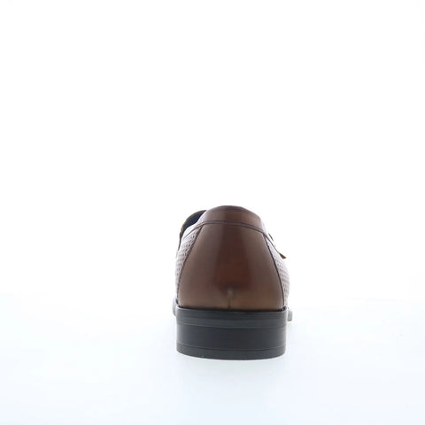Steve Madden Respin Mens Brown Leather Loafers & Slip Ons Casual Shoes