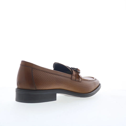 Steve Madden Respin Mens Brown Leather Loafers & Slip Ons Casual Shoes
