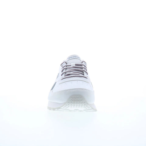Reebok Rewind Run Mens White Leather Lace Up Lifestyle Sneakers Shoes