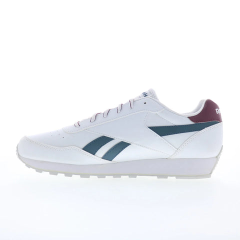 Reebok Rewind Run Mens White Leather Lace Up Lifestyle Sneakers Shoes