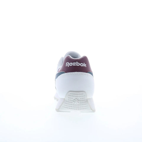 Reebok Rewind Run Mens White Leather Lace Up Lifestyle Sneakers Shoes