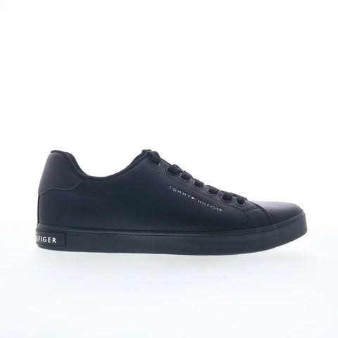 Tommy Hilfiger Rezmy TMREZMY Mens Black Leather Lifestyle Sneakers Shoes