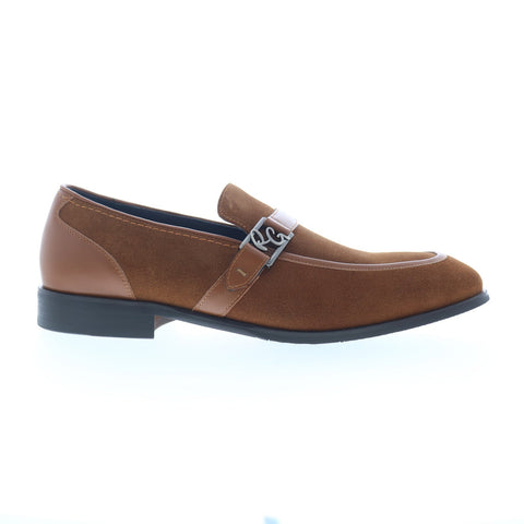 Robert Graham  RG2021-2 Mens Brown Suede Loafers & Slip Ons Casual Shoes