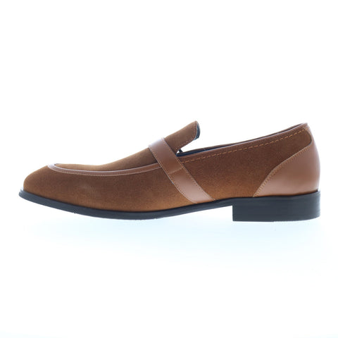 Robert Graham  RG2021-2 Mens Brown Suede Loafers & Slip Ons Casual Shoes