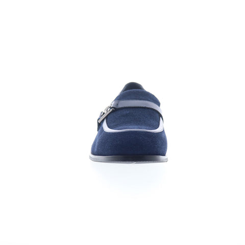 Robert Graham  RG2021-2 Mens Blue Suede Loafers & Slip Ons Casual Shoes