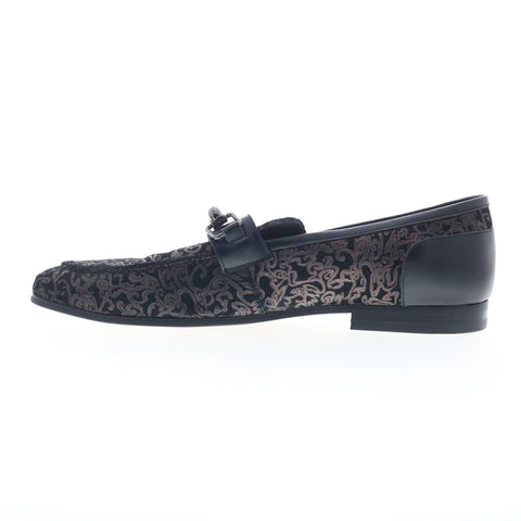 Robert Graham Buck RG5273S Mens Black Leather Loafers & Slip Ons Casual Shoes