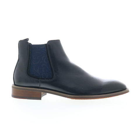 Robert Graham Laurence RG5289B Mens Black Leather Slip On Chelsea Boots