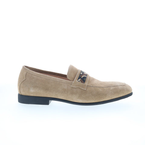 Robert Graham Gearbox RG5344S Mens Brown Suede Loafers & Slip Ons Penny Shoes