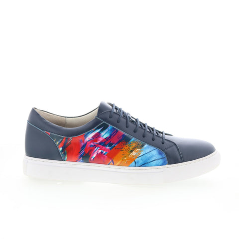 Robert Graham Finish Line RG5369L Mens Blue Leather Lifestyle Sneakers Shoes