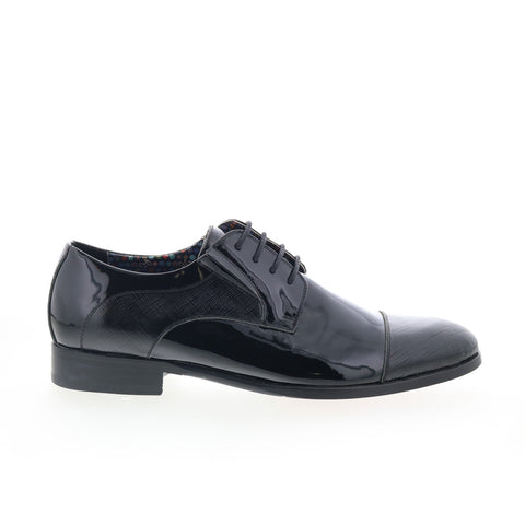 Robert Graham Cylinder RG5380D Mens Black Oxfords & Lace Ups Cap Toe Shoes