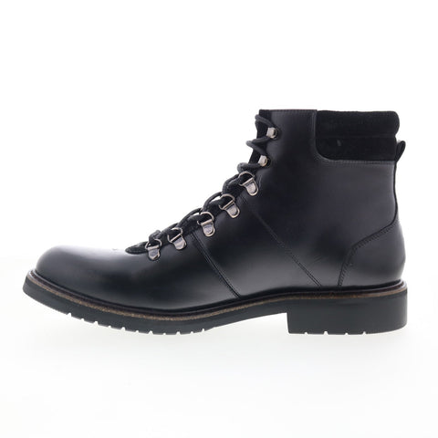 Robert Graham Seurat RG5414B Mens Black Leather Lace Up Casual Dress Boots