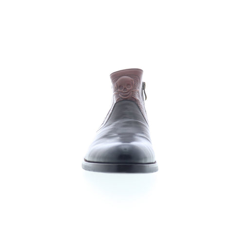 Robert Graham Zeitz RG5454B Mens Brown Leather Zipper Casual Dress Boots