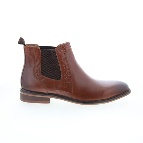 Robert Graham Breton RG5455B Mens Brown Leather Slip On Chelsea Boots
