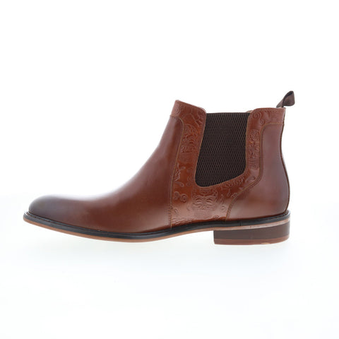 Robert Graham Breton RG5455B Mens Brown Leather Slip On Chelsea Boots