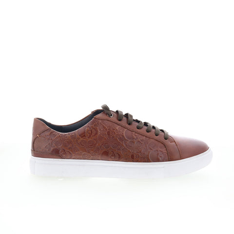 Robert Graham Fanfare RG5511L Mens Brown Leather Lifestyle Sneakers Shoes