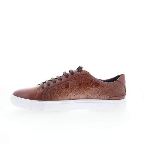 Robert Graham Fanfare RG5511L Mens Brown Leather Lifestyle Sneakers Shoes
