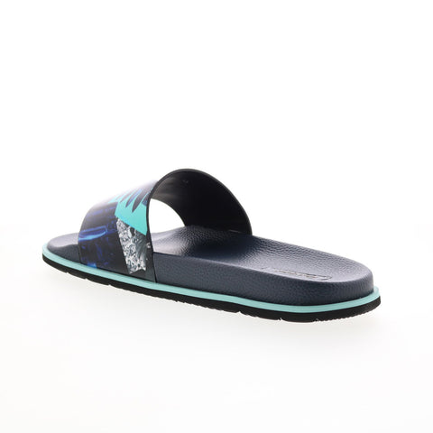 Robert Graham Burdon RG5519F Mens Blue Synthetic Slip On Slides Sandals Shoes