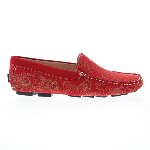 Robert Graham Soprano Mens Burgundy Loafers & Slip Ons Moccasin Shoes
