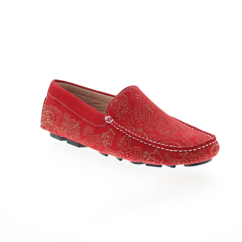 Robert Graham Soprano Mens Burgundy Loafers & Slip Ons Moccasin Shoes