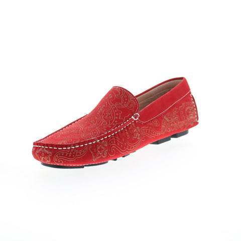 Robert Graham Soprano Mens Burgundy Loafers & Slip Ons Moccasin Shoes