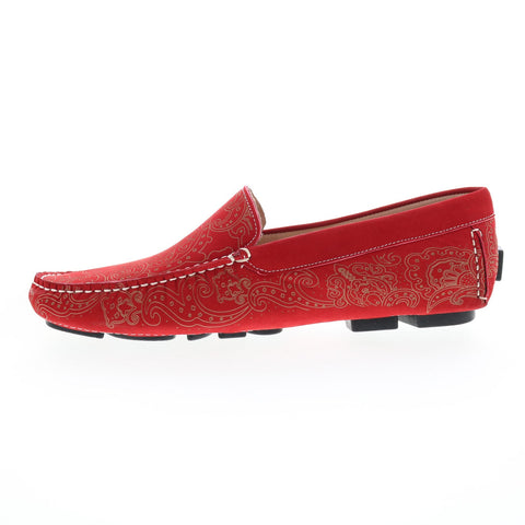Robert Graham Soprano Mens Burgundy Loafers & Slip Ons Moccasin Shoes