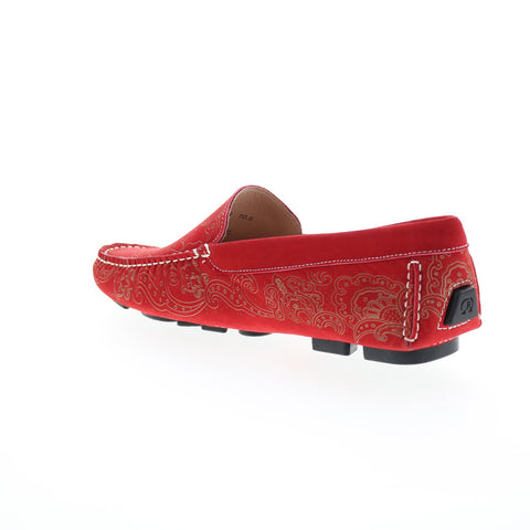 Robert Graham Soprano Mens Burgundy Loafers & Slip Ons Moccasin Shoes