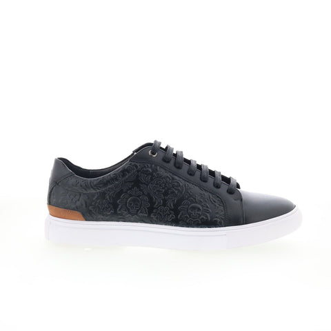 Robert Graham Magnetic RG5557L Mens Black Leather Lifestyle Sneakers Shoes