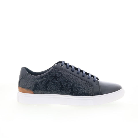 Robert Graham Magnetic RG5557L Mens Blue Leather Lifestyle Sneakers Shoes