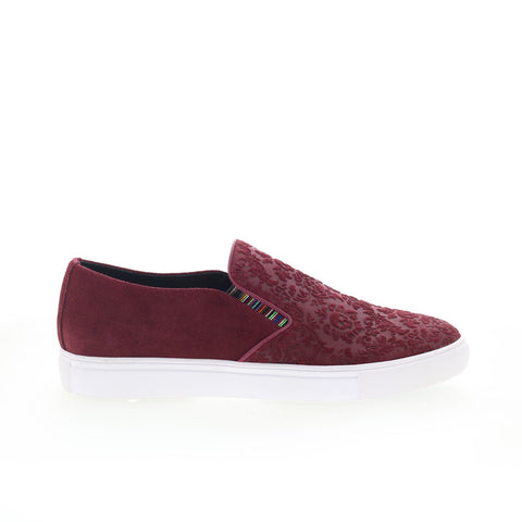 Robert Graham Athiri RG5561S Mens Burgundy Suede Lifestyle Sneakers Shoes