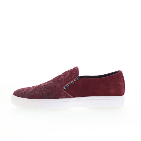 Robert Graham Athiri RG5561S Mens Burgundy Suede Lifestyle Sneakers Shoes