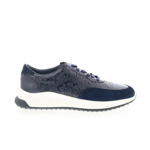 Robert Graham Gaia RG5568L Mens Blue Leather Lifestyle Sneakers Shoes
