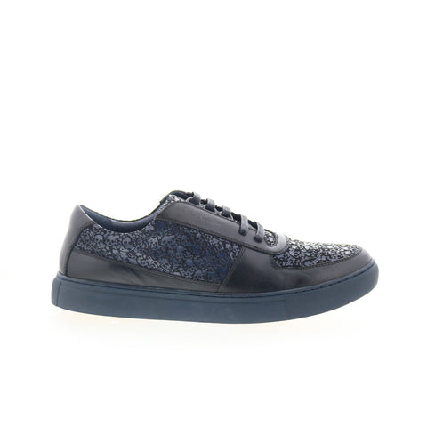 Robert Graham Ernest RG5595L Mens Blue Leather Lifestyle Sneakers Shoes
