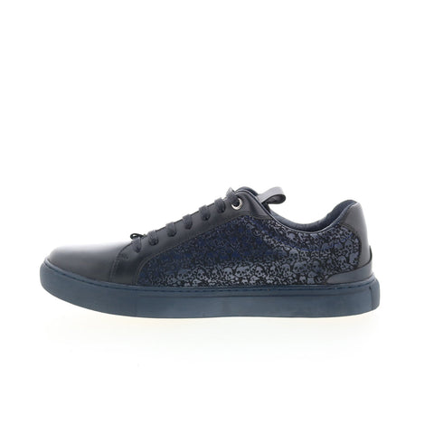 Robert Graham Komaki RG5596L Mens Blue Leather Lifestyle Sneakers Shoes