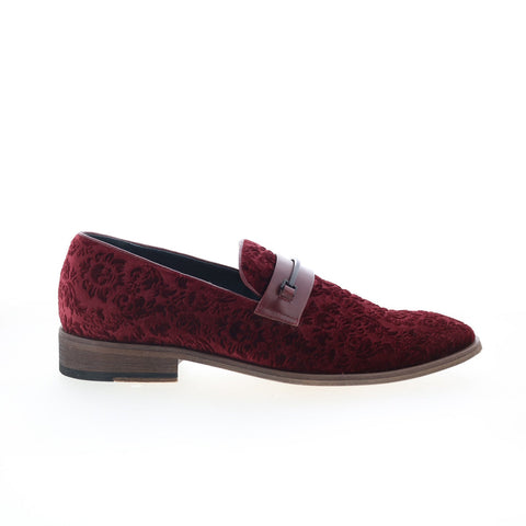 Robert Graham Jozo RG5598S Mens Burgundy Loafers & Slip Ons Casual Shoes