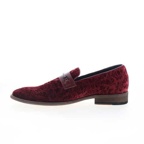 Robert Graham Jozo RG5598S Mens Burgundy Loafers & Slip Ons Casual Shoes