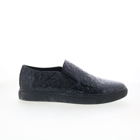 Robert Graham Nori RG5609S Mens Black Leather Slip On Lifestyle Sneakers Shoes