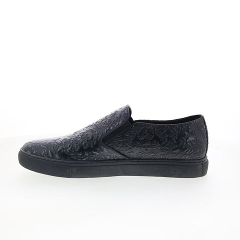 Robert Graham Nori RG5609S Mens Black Leather Slip On Lifestyle Sneakers Shoes