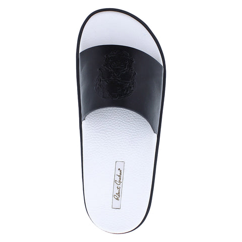 Robert Graham Adrift RG5630F Mens Black Leather Slides Sandals Shoes