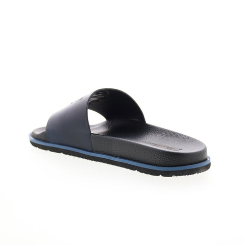 Robert Graham Adrift RG5630F Mens Blue Leather Slides Sandals Shoes
